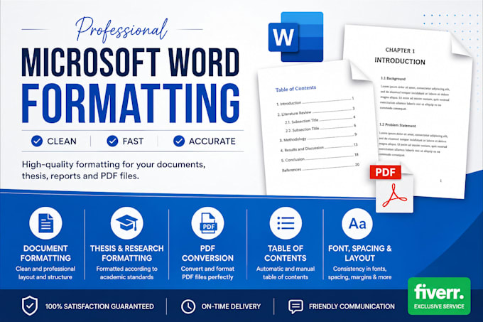 professionally format microsoft word documents