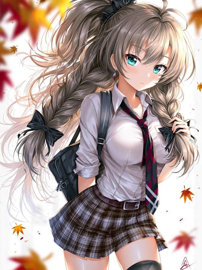 anime character an illustration and anime character