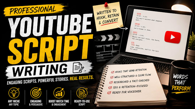 write youtube scripts with captivating hooks and timestamps