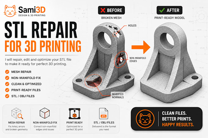 repair, edit and optimize your stl file for 3d printing