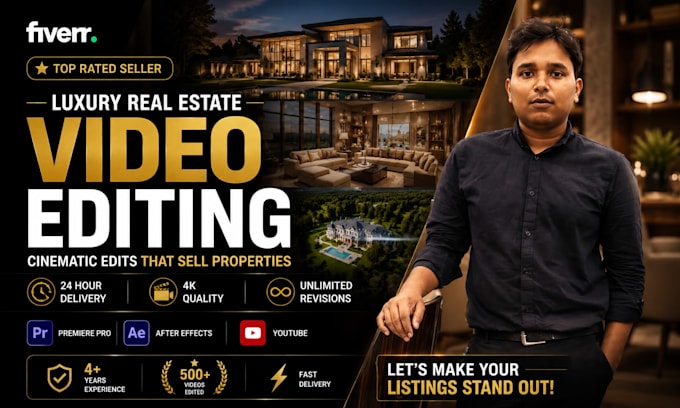 do professional real estate talking head video editing for reels or youtube