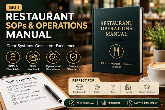 create professional restaurant sops and operations manuals