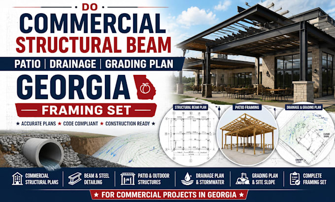 do commercial structural beam patio drainage grading plan georgia framing set