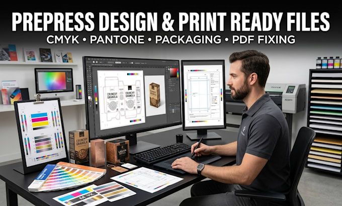 prepare professional print ready files and prepress artwork