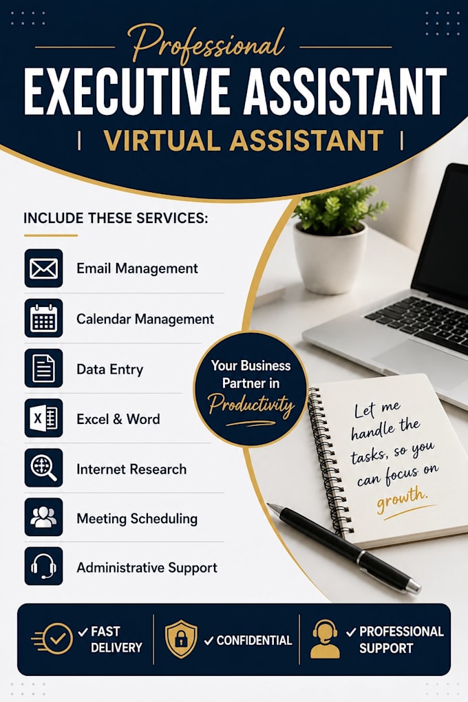 be your executive virtual assistant for administrative support