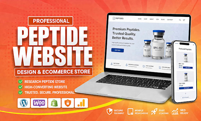 create fda compliant peptide website, research peptide store, peptide SEO