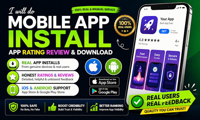 do mobile app install, app rating review, ios android app download