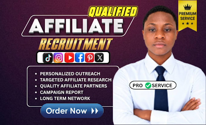 recruit quality affiliates for your affiliate program