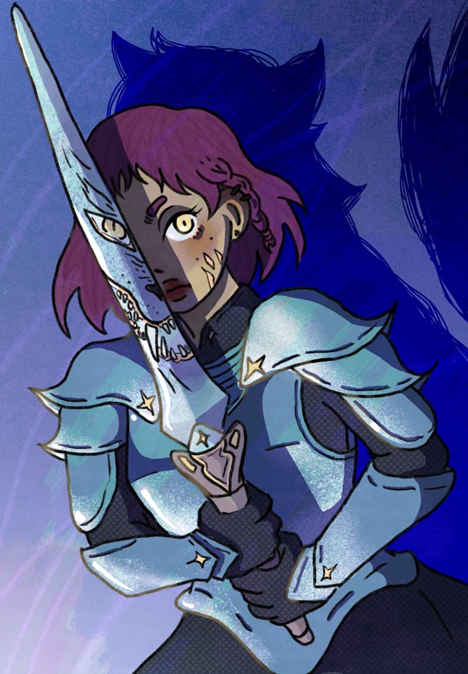 draw colorful textured illustrations, oc, or dnd characters