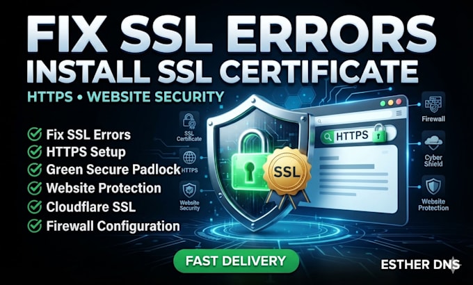 fix ssl errors, install ssl certificate,https and protect any website