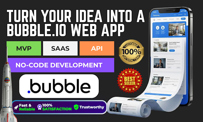 build bubble io web app no code mvp saas platform api integration