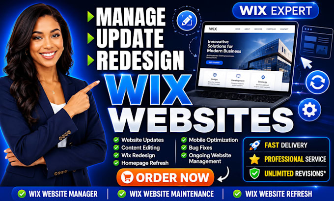 manage wix websites update, redesign wix website content, website refresh