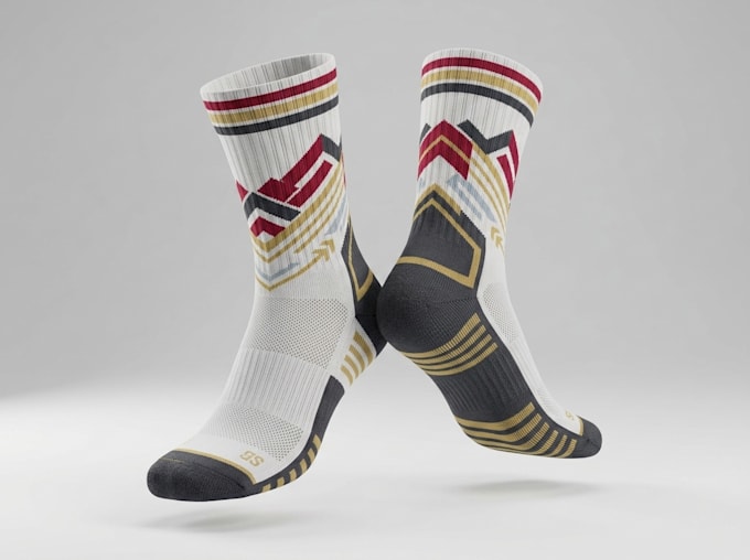 do custom 3d socks design, 3d socks rendering, 3d glove render, socks animation