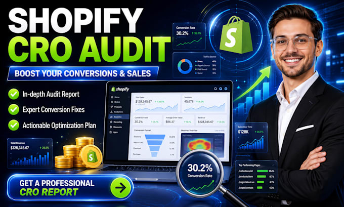 do shopify store audit, shopify cro audit and conversion optimization