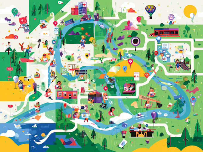 design a unique vector map, realistic or fantasy