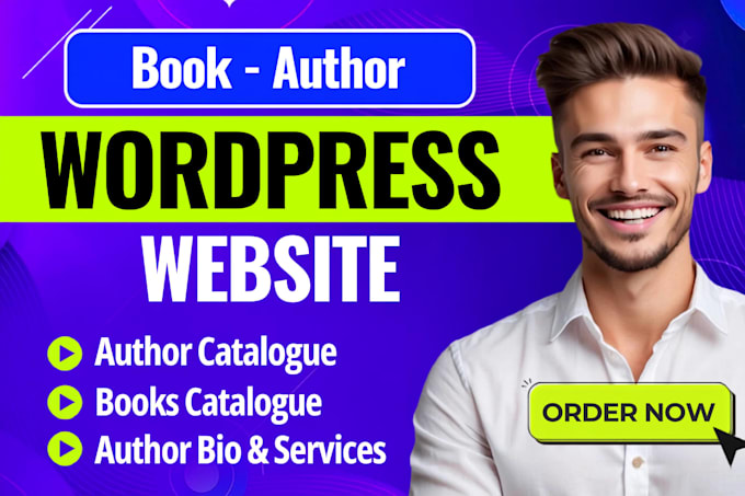 build modern book author website or ebook author website