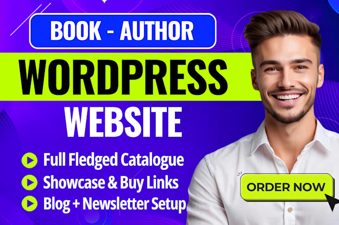 build modern book author website or ebook author website