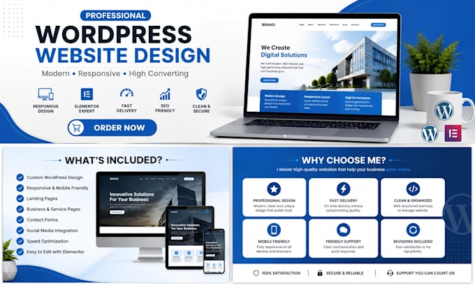 design a professional wordpress website template