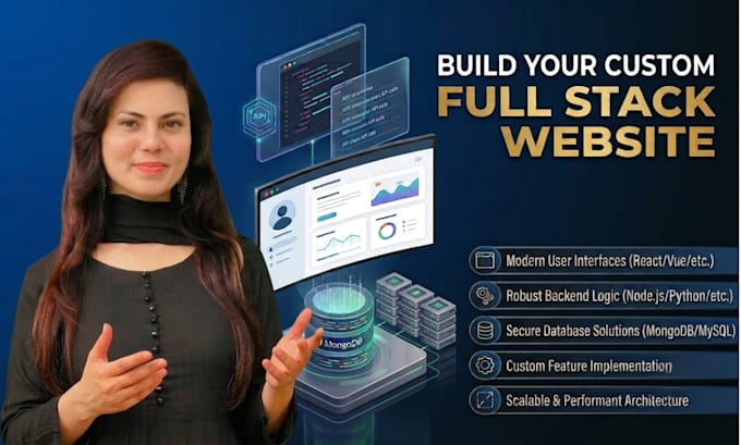 build custom websites as a full stack web developer