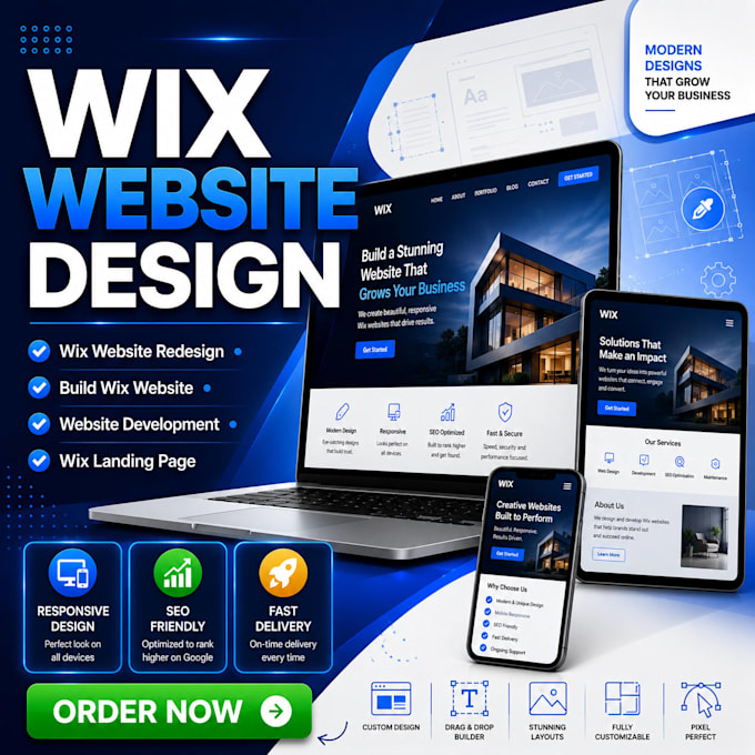 build wix website design, wix website redesign
