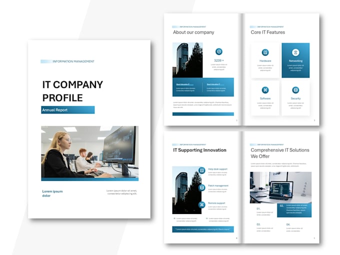 design a professional annual report or corporate report