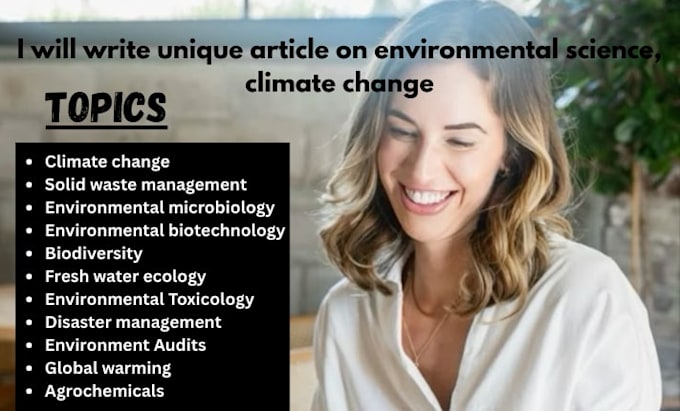 write unique article on environmental science, climate change