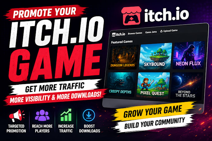 do itch io game promotion to get downloads