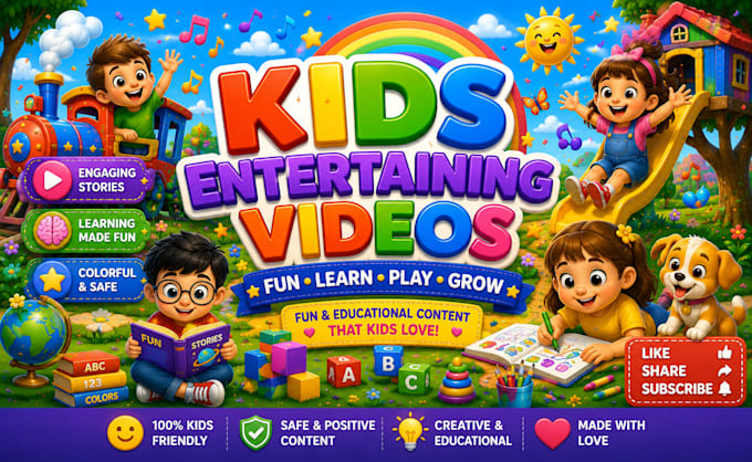 create best kids learning videos for your youtube