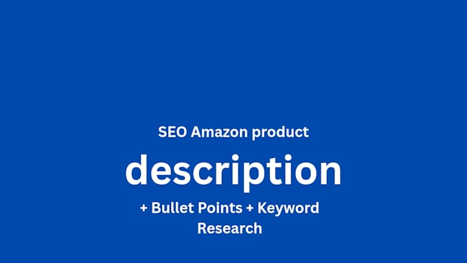 write SEO amazon product description and listing