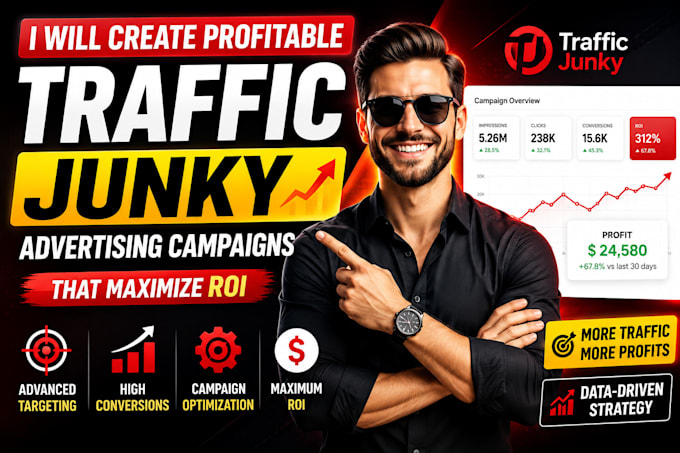create profitable traffic junky advertising campaigns that maximize ROI