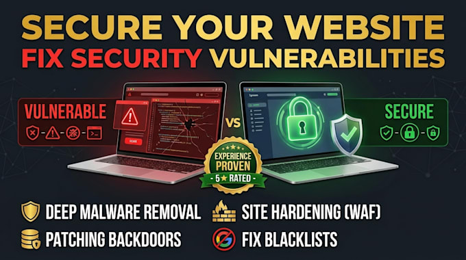 secure your website and fix security vulnerabilities