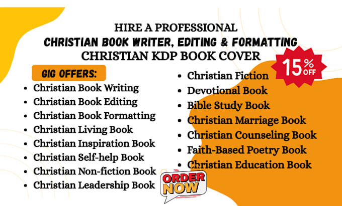 write, ghostwrite, edit christian fiction devotional bible study christian book