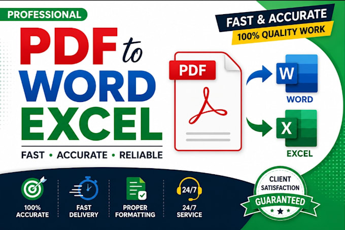 convert PDF to word, excel, or google docs accurately