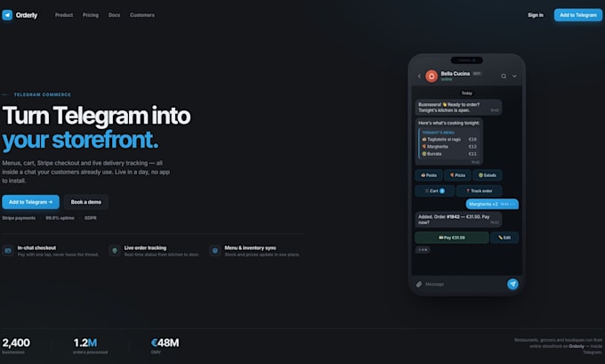 develop a custom telegram bot for your business, shop or crm