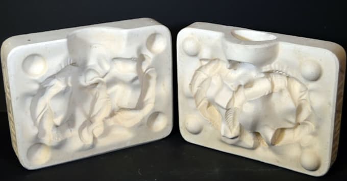 design plaster mold, slip casting mold for ceramic and pottery production