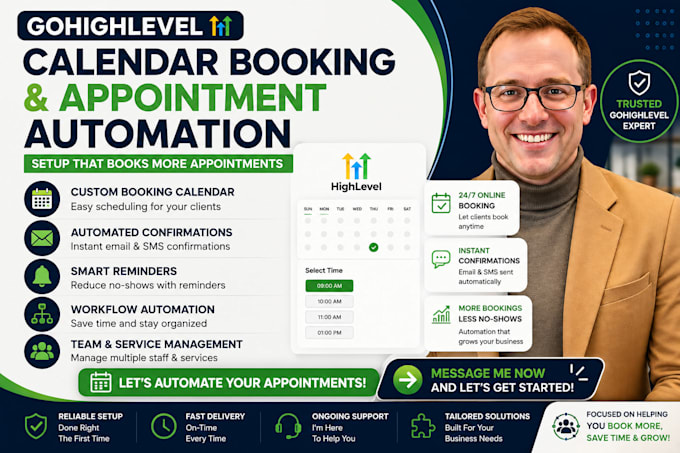 setup gohighlevel calendar booking and appointment automation