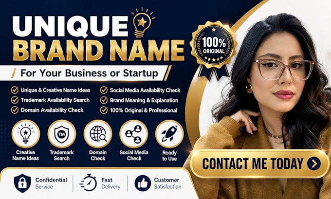 create a unique brand name for you with trademark and domain availability check