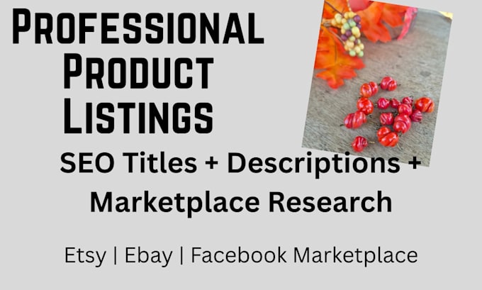 write SEO listings for you product descriptions