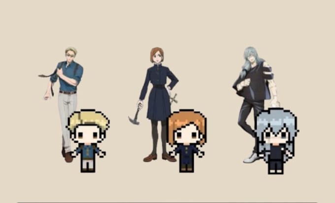 create custom pixel art sprite sheet, game assets and 2d character animation