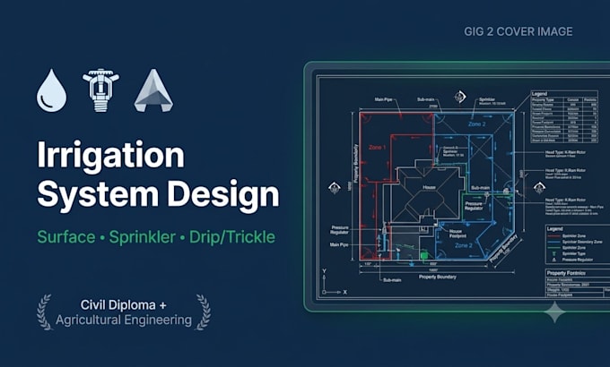 design surface sprinkler and drip irrigation systems