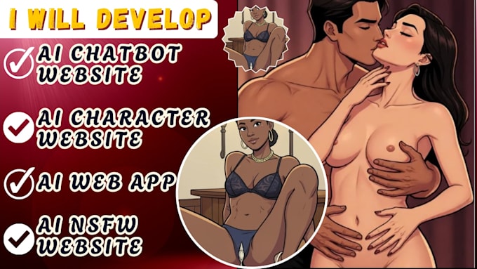 develop ai chatbot website, ai character websites, ai web app, ai nsfw websites