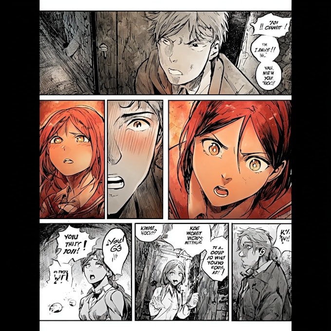 do a comic book illustration, comic graphic novel art