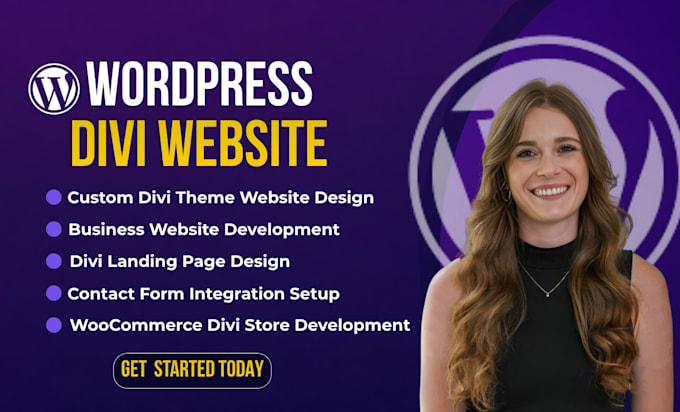design wordpress divi website, divi theme website or website redesign