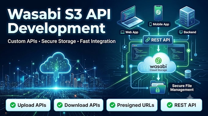 build custom wasabi s3 API integrations for your application