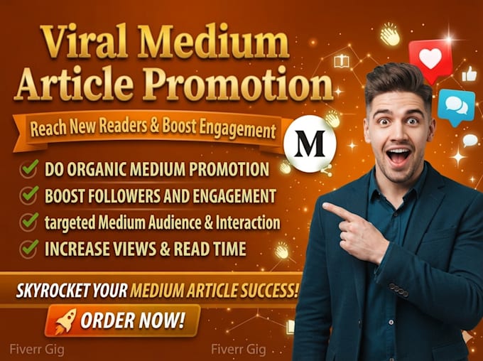do viral medium articles promotion to increase medium followers and engagement
