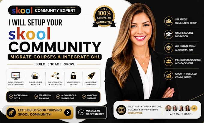 setup skool community, course migration, ghl CRM automation