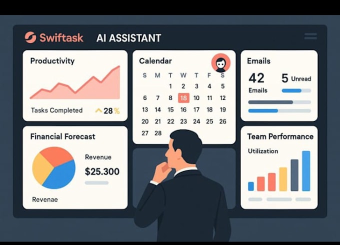 provide ai virtual assistant, web research and data entry