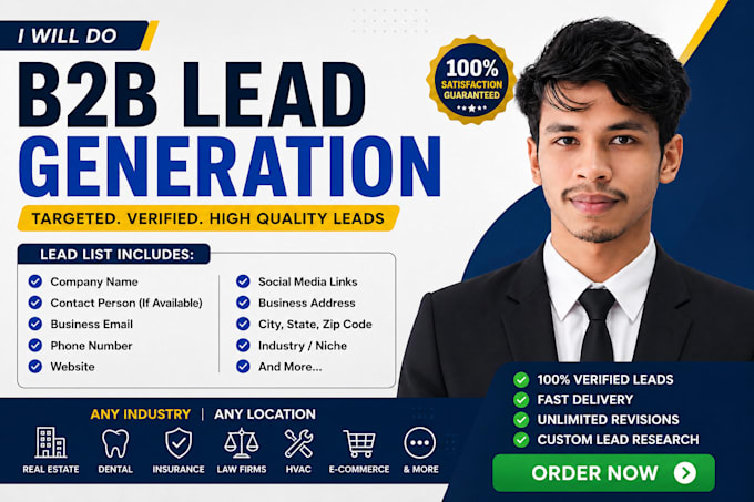 do manual b2b lead generation and web research