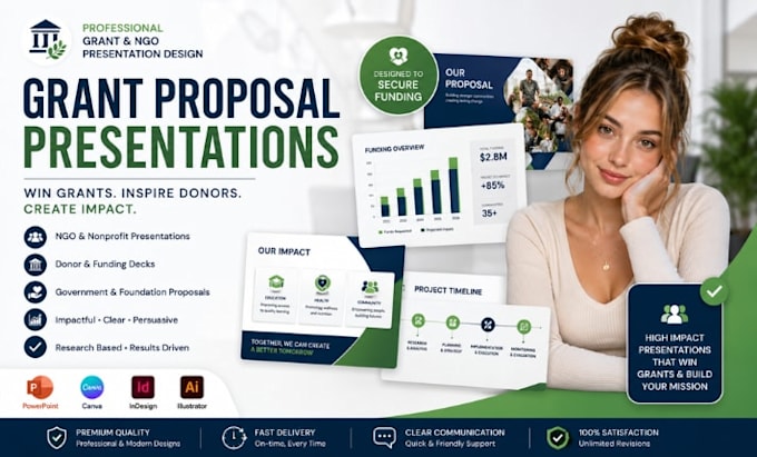 design grant proposal presentation ngo deck nonprofit powerpoint design