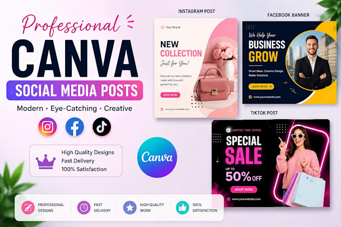 desgin professional canva social media posts